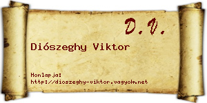 Diószeghy Viktor névjegykártya