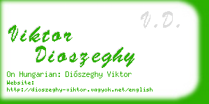 viktor dioszeghy business card